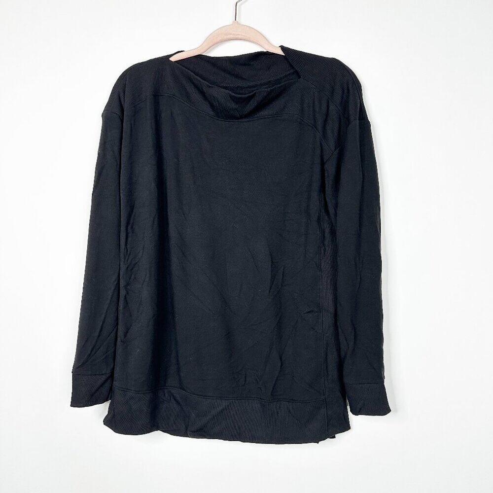2/$30 Lou & Grey Signature Soft High Neck Sweater Black Small #A0287 TRB2